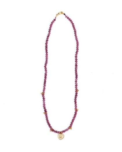 Collana lunga Bali con acquamarina sfaccettata zirconi pendenti e ciondolo quadrato dorato